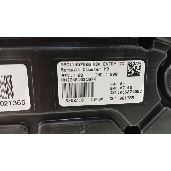 Recambio de cuadro instrumentos para dacia duster (hm_) 1.2 tce 125 (hmma) referencia OEM IAM A2C11457206 RNI248102187R 