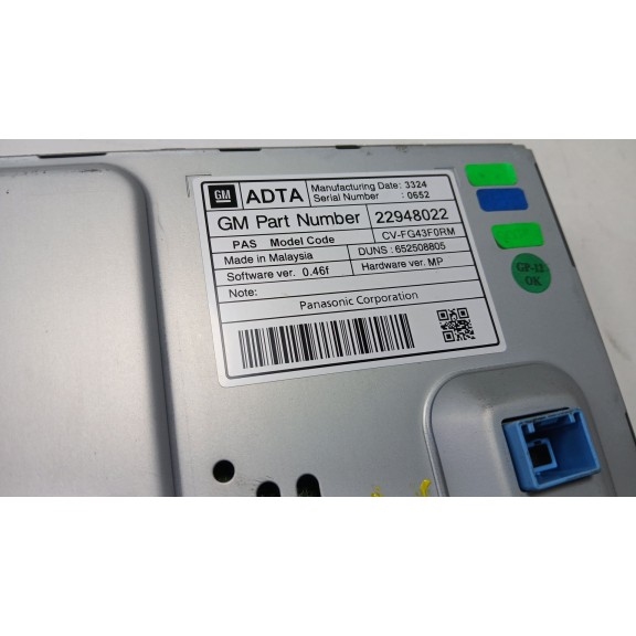 Recambio de display para opel meriva b selective referencia OEM IAM 22948022 CVFG43F0RM 652508805