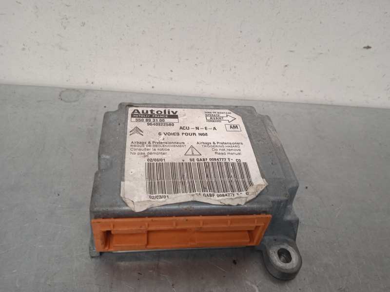 Recambio de centralita airbag para citroën xsara picasso 2.0 hdi cat (rhy / dw10td) referencia OEM IAM 9640822580 550893100 