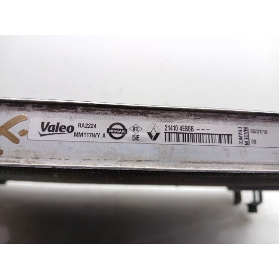Recambio de radiador agua para renault espace v (jr_) 1.6 dci 160 referencia OEM IAM 214104eb08  