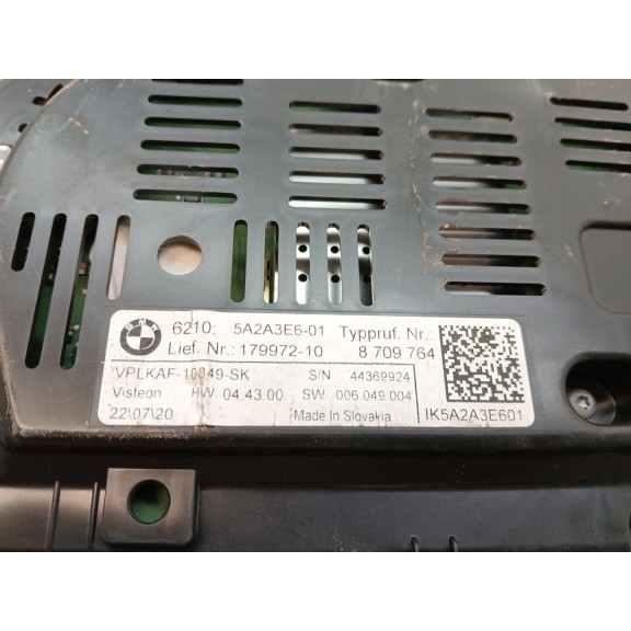 Recambio de cuadro instrumentos para bmw 1 (f40) 116 d referencia OEM IAM 62105A2A3E601  