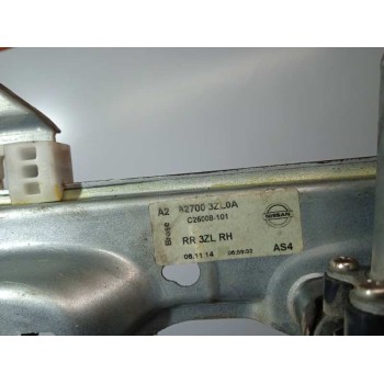 Recambio de elevalunas trasero derecho para nissan pulsar (c13) acenta referencia OEM IAM 827003ZL0A  2 PINS