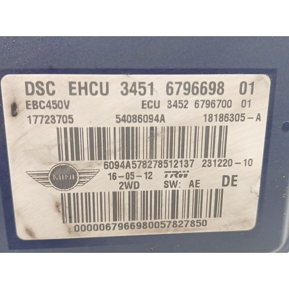 Recambio de abs para mini mini countryman (r60) one d referencia OEM IAM 34516796698 679669801 