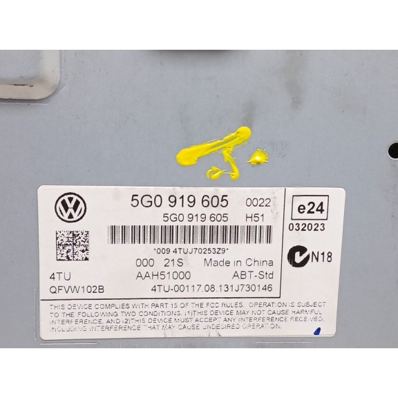 Recambio de sistema audio / radio cd para volkswagen golf vii variant (bv5) advance bmt referencia OEM IAM 5g0919605  