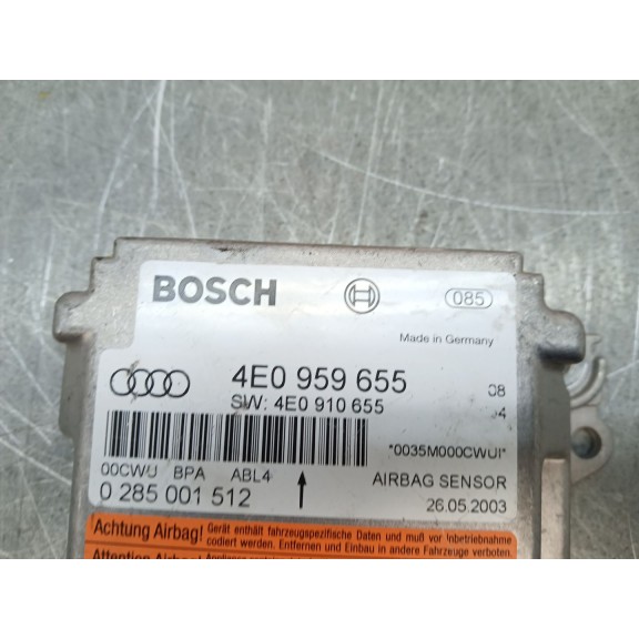 Recambio de centralita airbag para audi a8 (4e2) 3.7 quattro referencia OEM IAM 4E0959655  