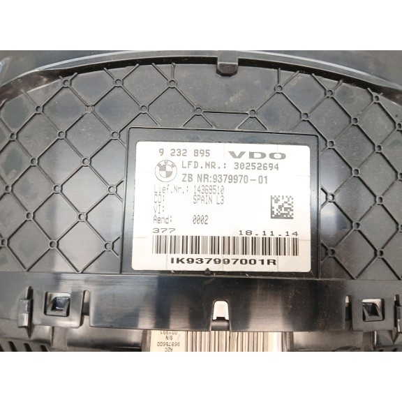 Recambio de cuadro instrumentos para bmw 3 (f30, f80) 318 d referencia OEM IAM 9232895 937997001 