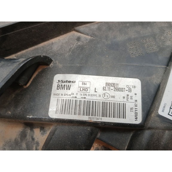 Recambio de faro izquierdo para bmw x1 (e84) sdrive 18 d referencia OEM IAM 89093511 xenon 63112990007