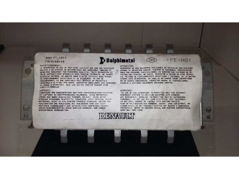 Recambio de airbag delantero derecho para renault clio iii 1.5 dci diesel referencia OEM IAM 8200788813  