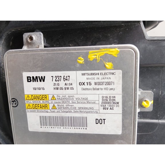 Recambio de faro derecho para bmw x1 (e84) sdrive 18 d referencia OEM IAM 89093515 xenon 63112990008