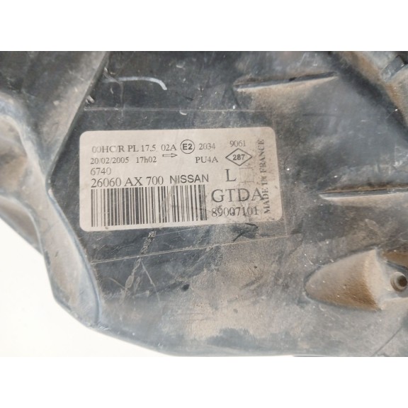 Recambio de faro izquierdo para nissan micra iii (k12) 1.2 16v referencia OEM IAM 26060AX700  