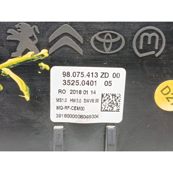 Recambio de mando climatizador para peugeot expert autobús (v_) 2.0 bluehdi 150 referencia OEM IAM 98075413zd  