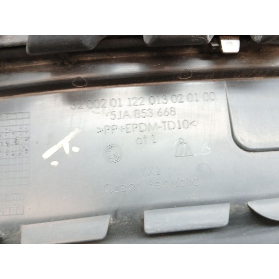 Recambio de rejilla paragolpes delantero para skoda rapid (nh3, nk3, nk6) 1.4 tsi referencia OEM IAM 5ja853668  