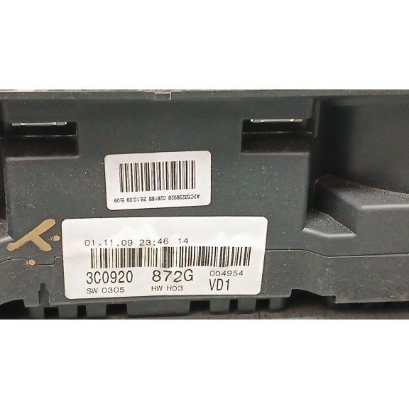 Recambio de cuadro instrumentos para volkswagen passat b6 (3c2) 2.0 tdi referencia OEM IAM 3c0920872g  