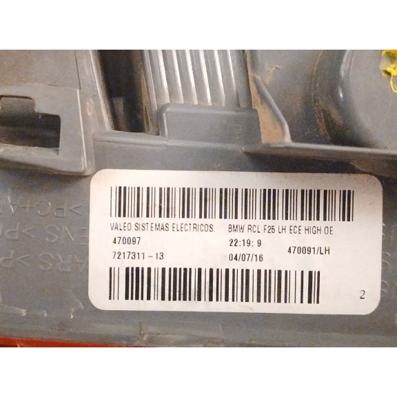Recambio de piloto trasero izquierdo para bmw x3 (f25) sdrive 18 d referencia OEM IAM   