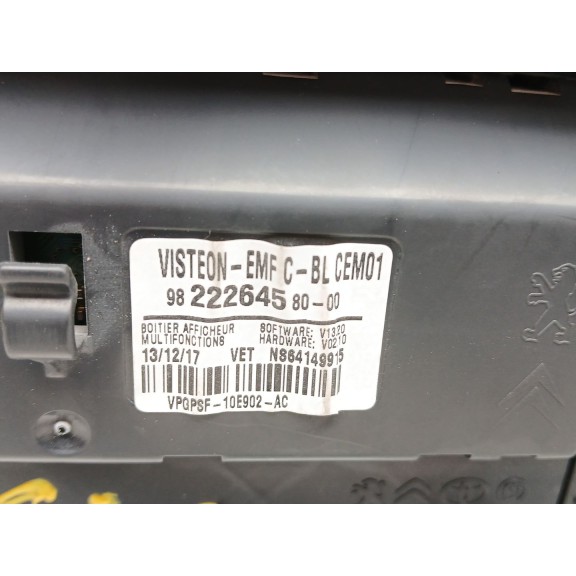 Recambio de sistema audio / radio cd para peugeot expert autobús (v_) 2.0 bluehdi 150 referencia OEM IAM 98075400zd 9822264580 