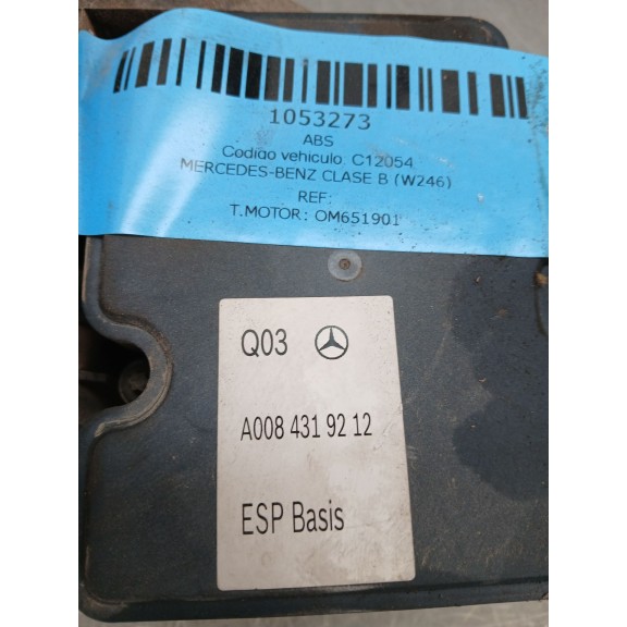 Recambio de abs para mercedes-benz clase b (w246) b 180 cdi be (246.200) referencia OEM IAM a0084319212 a0084319212 