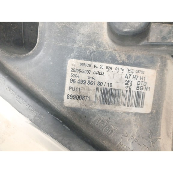 Recambio de faro izquierdo para peugeot 207 sw (wk_) 1.6 hdi referencia OEM IAM 9649986180  620895