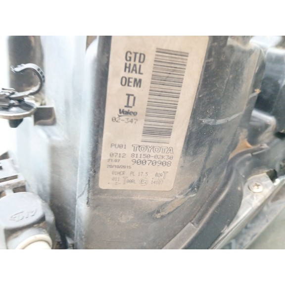Recambio de faro izquierdo para toyota auris (_e18_) 1.8 hybrid (zwe186_) referencia OEM IAM 8115002K30  