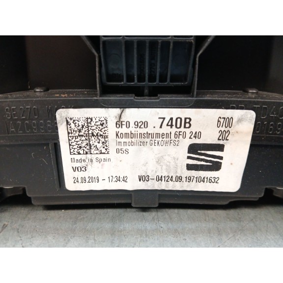 Recambio de cuadro instrumentos para seat arona (kj7, kjp) 1.0 tsi referencia OEM IAM 6F0920740B  