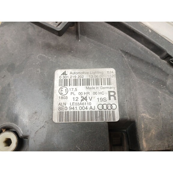 Recambio de faro derecho para audi a4 b7 descapotable (8he) 2.0 tdi referencia OEM IAM 8E0941004AJ  