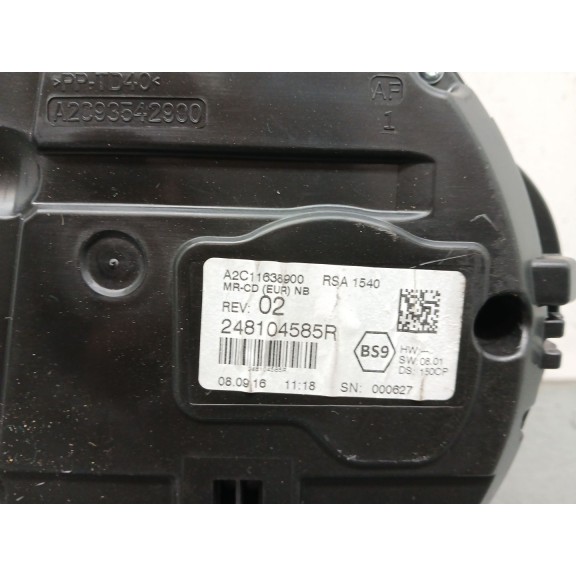 Recambio de cuadro instrumentos para renault talisman (lp_) 1.6 dci 160 referencia OEM IAM 248104585R  