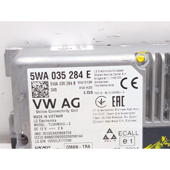 Recambio de modulo electronico para seat ibiza (kj1) 1.0 tsi referencia OEM IAM 5wa035284e  