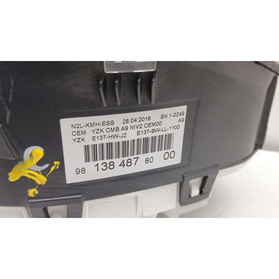 Recambio de cuadro instrumentos para peugeot 208 style referencia OEM IAM 9813848780  