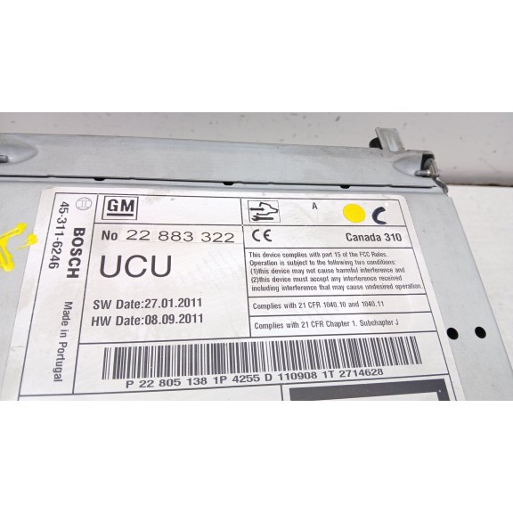 Recambio de sistema navegacion gps para chevrolet cruze (j300) 2.0 cdi referencia OEM IAM 22883322 7612034255 