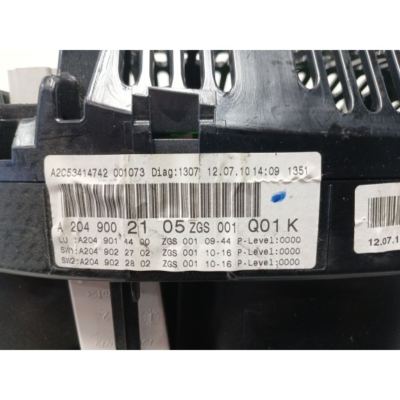Recambio de cuadro instrumentos para mercedes-benz clase c (w204) c 200 cdi (204.001) referencia OEM IAM A2049002105ZGS001Q01K A