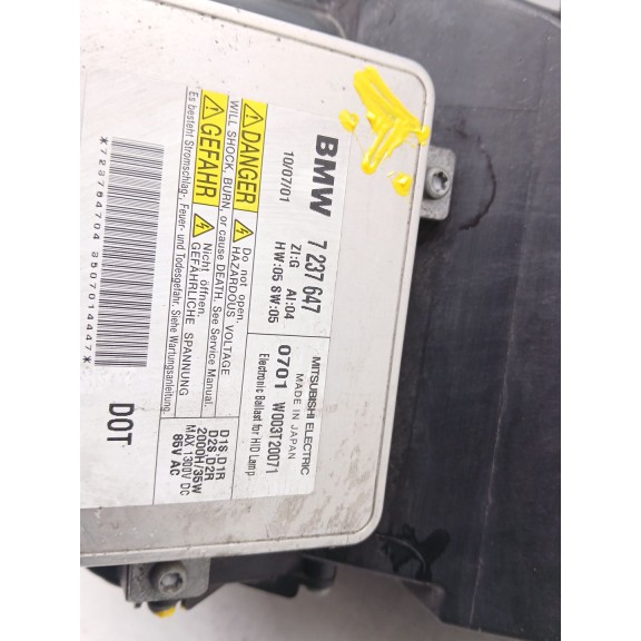 Recambio de faro izquierdo para bmw 3 touring (e91) 325 d referencia OEM IAM 631172025899 6656100000 7237647