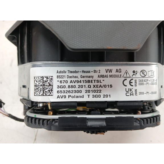 Recambio de kit airbag para volkswagen t-roc (a11, d11) 2.0 tdi scr referencia OEM IAM 3G0880201Q  