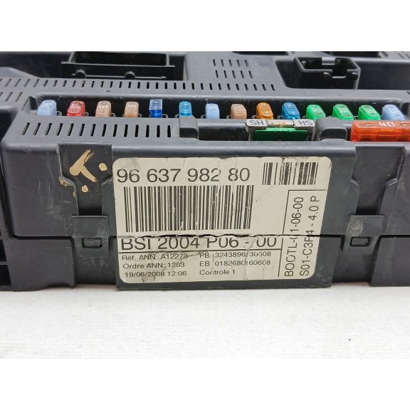 Recambio de centralita bsi para peugeot 207/207+ (wa_, wc_) 1.4 hdi referencia OEM IAM 9663798280  