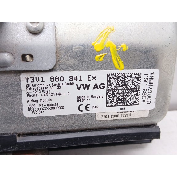 Recambio de kit airbag para skoda superb (3v3) 2.0 tdi referencia OEM IAM 3v0880204e 3v0880201t 5q0959655at