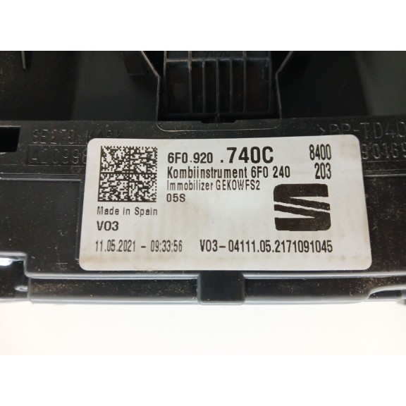 Recambio de cuadro instrumentos para seat ibiza (kj1) 1.0 tsi referencia OEM IAM 6F0920740C  