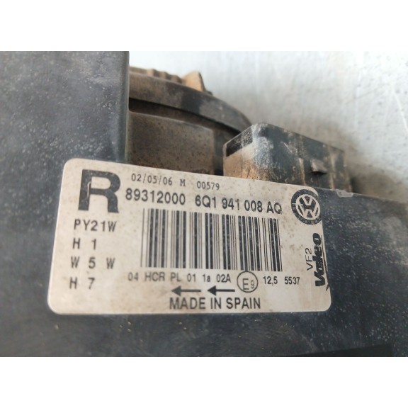 Recambio de faro derecho para volkswagen polo iv (9n_, 9a_) 1.4 16v referencia OEM IAM 6Q1941008AQ  