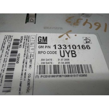 Recambio de sistema audio / radio cd para opel insignia berlina edition referencia OEM IAM 13310166 CAJA 
