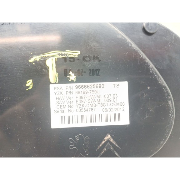 Recambio de cuadro instrumentos para peugeot 3008 i monospace (0u_) 1.6 hdi referencia OEM IAM 9666625680  