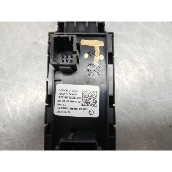 Recambio de mando elevalunas delantero izquierdo para citroën c5 aircross feel referencia OEM IAM 98319739ZD  