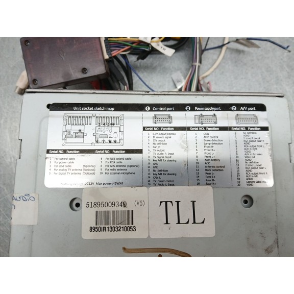 Recambio de sistema audio / radio cd para audi a4 b6 (8e2) 2.0 referencia OEM IAM 51895009340  