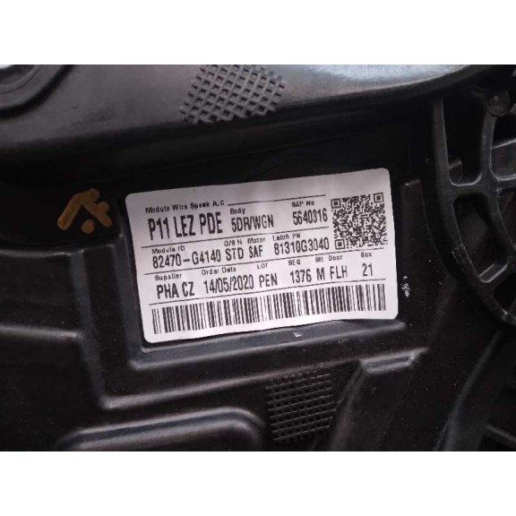 Recambio de elevalunas delantero izquierdo para hyundai i30 (pd) klass referencia OEM IAM 82470G4140 82450G4010 6 PINES