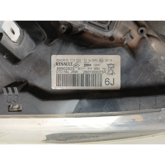 Recambio de faro derecho para renault grand scénic iii (jz0/1_) 1.5 dci referencia OEM IAM 260100023R  