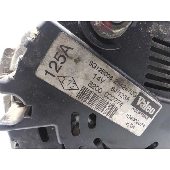 Recambio de alternador para renault kangoo (f/kc0) alize referencia OEM IAM 8200022774 2310000QAU 7701473614