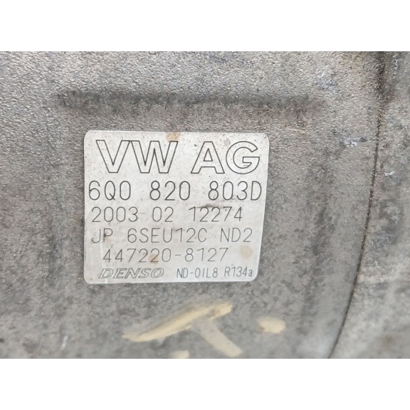 Recambio de compresor aire acondicionado para seat ibiza (6l1) reference referencia OEM IAM 6q0820803d 4472208127 6seu12c