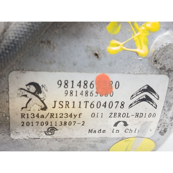 Recambio de compresor aire acondicionado para citroën c-elysee (dd_) 1.6 bluehdi 100 referencia OEM IAM 9814861380 9814865880 