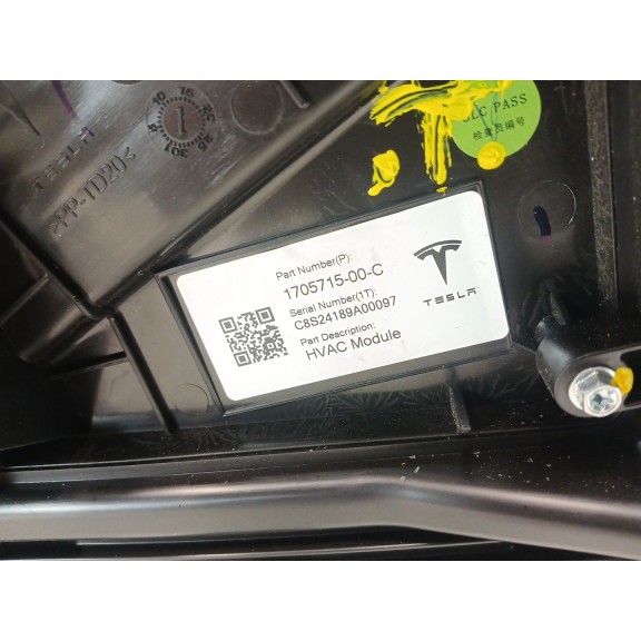 Recambio de calefaccion entera normal para tesla model 3 (5yj3) ev awd referencia OEM IAM 153947500B  