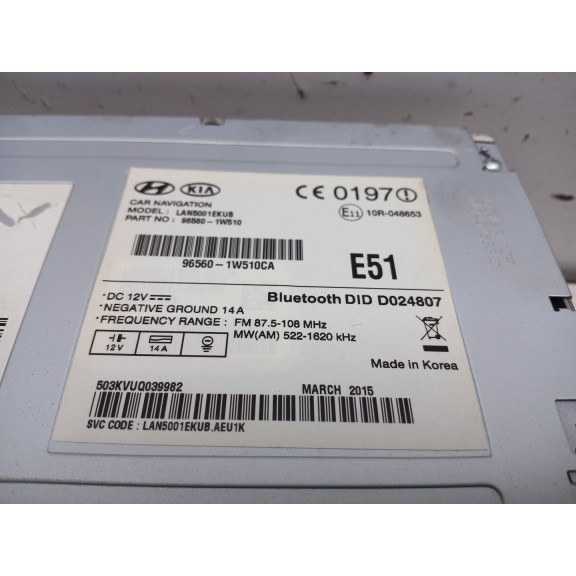Recambio de sistema navegacion gps para kia rio iii (ub) 1.1 crdi referencia OEM IAM   