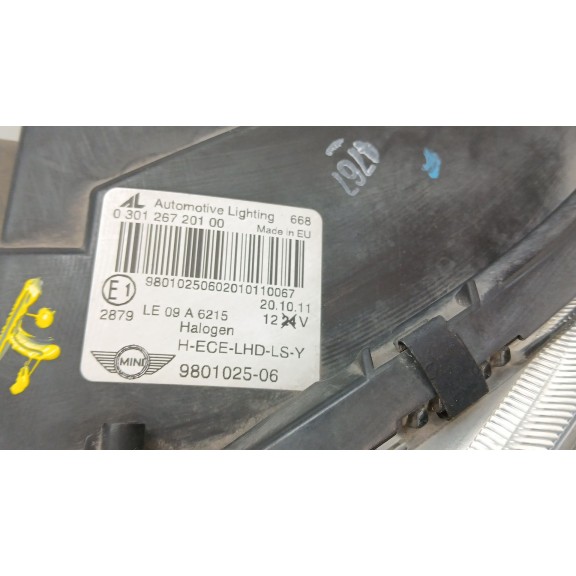 Recambio de faro izquierdo para mini mini countryman (r60) one referencia OEM IAM 980102506 030126720100 