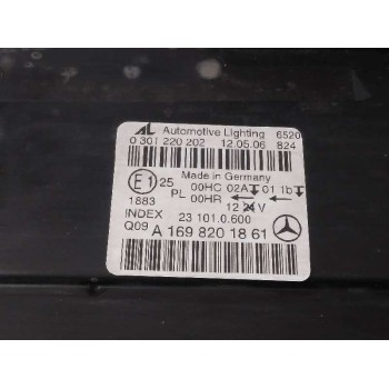 Recambio de faro derecho para mercedes-benz clase b (w245) 2.0 cdi cat referencia OEM IAM A1698201861  