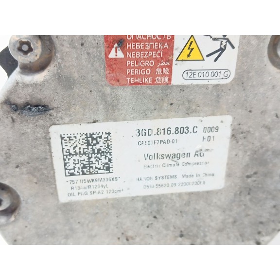 Recambio de compresor aire acondicionado para cupra formentor (km7) 1.4 e-hybrid referencia OEM IAM 3GD816803C  