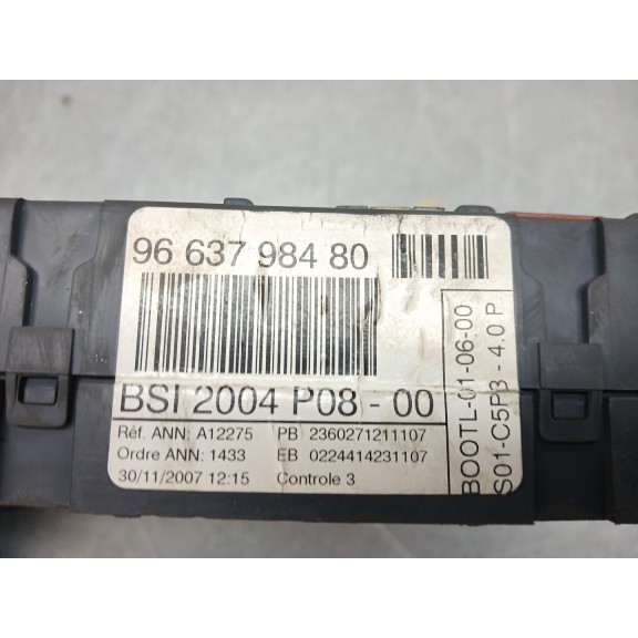 Recambio de centralita bsi para citroën c4 coupé (la_) 1.6 hdi referencia OEM IAM 9663798480  